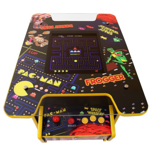 Mesa de cóctel estilo máquina recreativa con 60 juegos clásicos, 64x73x93cm
