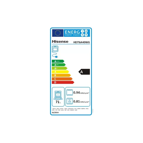 Cocina de inducción HISENSE HEIT6A40WG - Imagen de 5