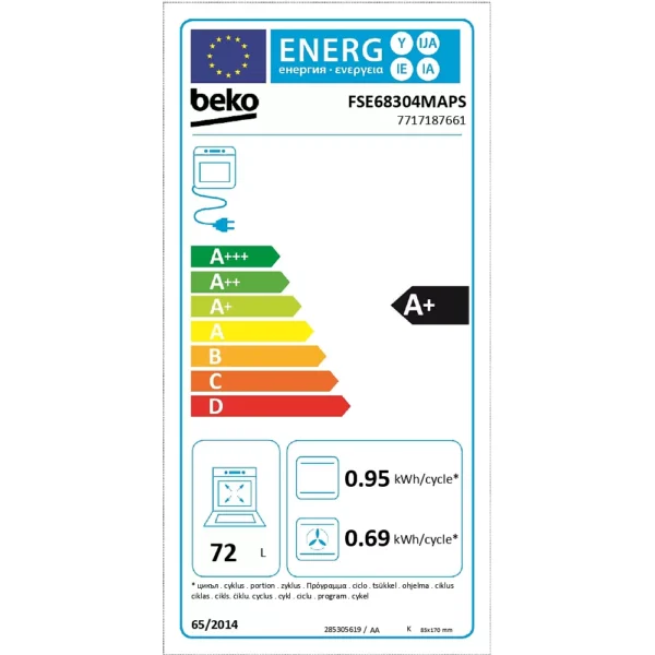 Cocina de inducción BEKO FSE68304MAPS Pirólisis - Imagen de 5